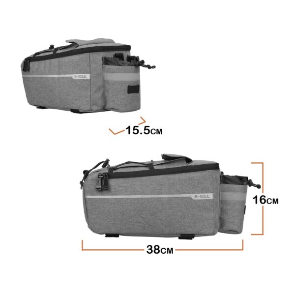 Bike Travel Bag 13L Waterproof Rear Seat Pannier Trunk Bag for Bicycle Carrier and Luggage - Image 6