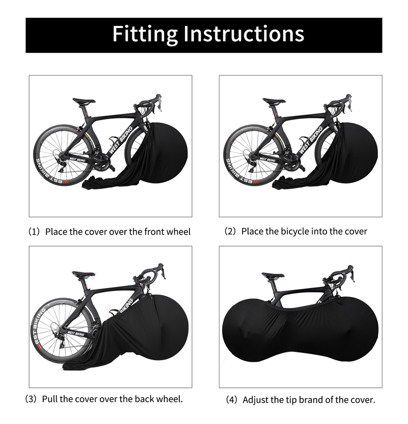 Bike Sock Cover Scratch-Proof Bicycle Dust Shield for MTB and Road Bikes – Frame and Wheels Protection with Storage Bag for Bike Maintenance